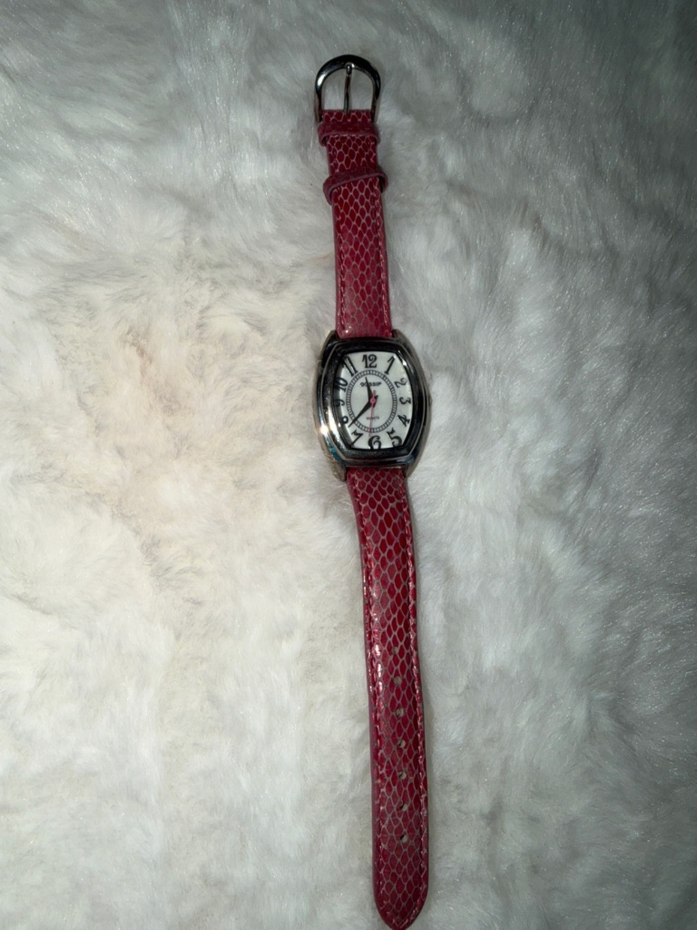 Gossip Women's Pink Leather-Pattern Watch